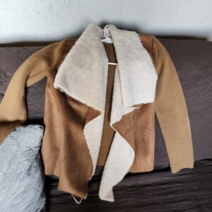 Ruff Hewn Tan and Cream Teddy Jacket